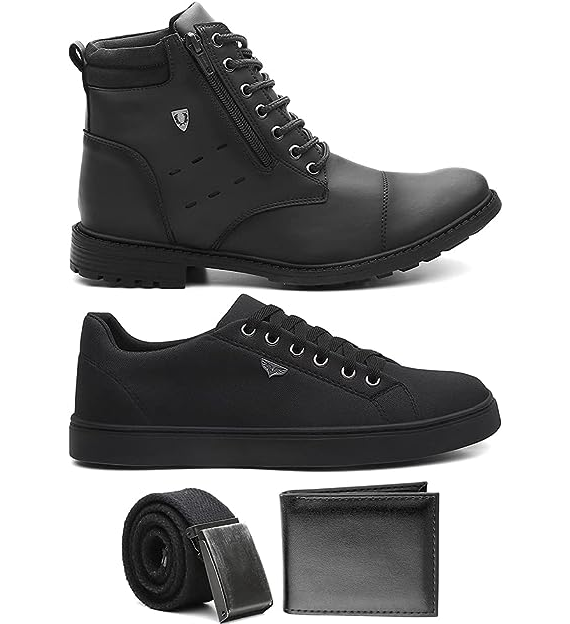 Kit Coturno Adventure + Sapatenis Casual Masculino