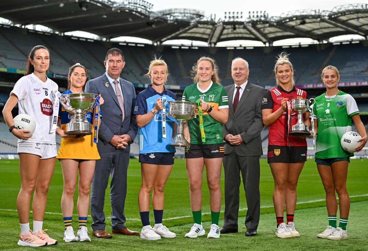 Leinster LGFA (@leinsterlgfa) on Twitter photo 2023 TG4 All Ireland Finals 🏆
🏟️Sunday, August 13 - Croke Pak
Junior: Down v Limerick - 11.45am
Intermediate: Clare v Kildare - 1.45pm
Senior: Dublin v Kerry - 4pm
🎟️Tickets ➡️ bit.ly/3OiiOd5
#ProperFan <a href="/dublinladiesg/">DublinLGFA</a> <a href="/KildareLGFA1/">Kildare LGFA</a> 2023 TG4 All Ireland Finals 🏆
🏟️Sunday, August 13 - Croke Pak
Junior: Down v Limerick - 11.45am
Intermediate: Clare v Kildare - 1.45pm
Senior: Dublin v Kerry - 4pm
🎟️Tickets ➡️ bit.ly/3OiiOd5
#ProperFan <a href="/dublinladiesg/">DublinLGFA</a> <a href="/KildareLGFA1/">Kildare LGFA</a>