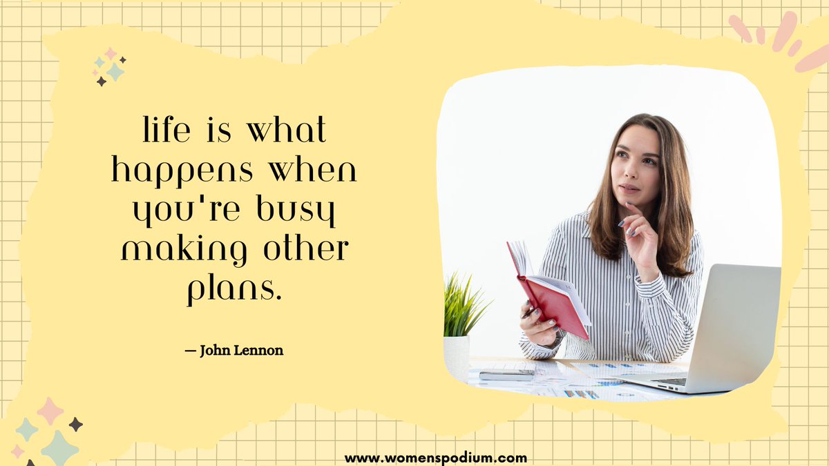 Life is what happens when you're busy making other plans. — John Lennon
#womenspodium #life #busy #plans #motivation #motivationalquotes #planseveryday #plansforchange #plansfortheweekend #PlanSmart #quotes #quotesdaily #quoteoftheday #makingplan #planahappylife #keepplanning