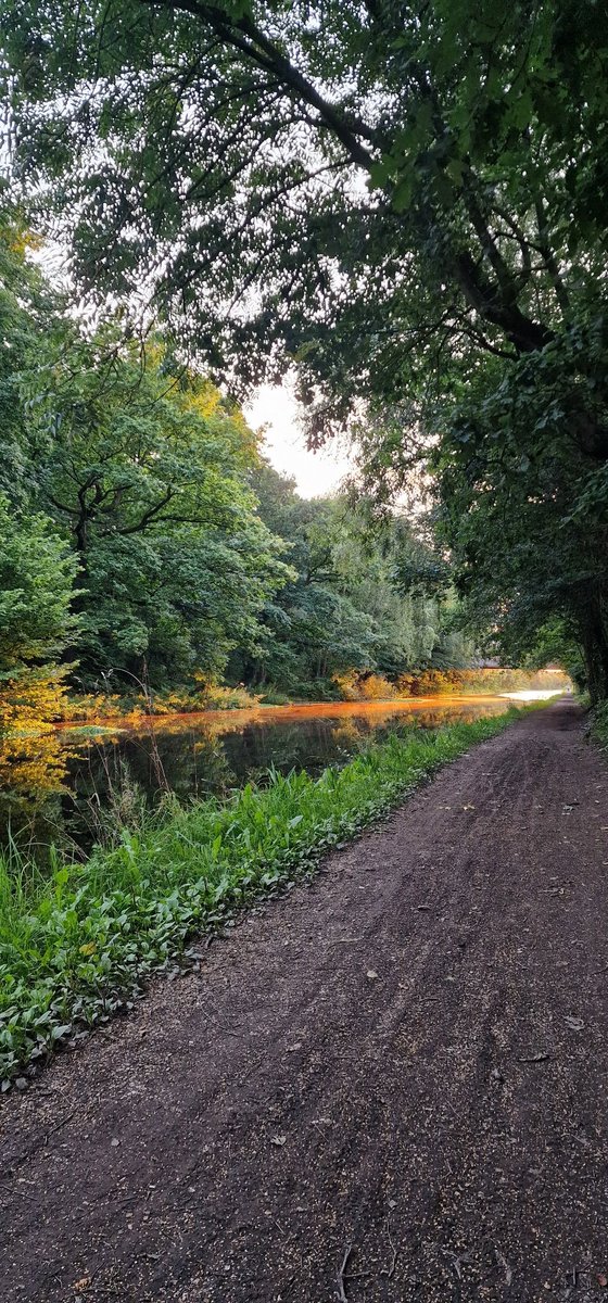 A fire like sunset tonight along the towpath