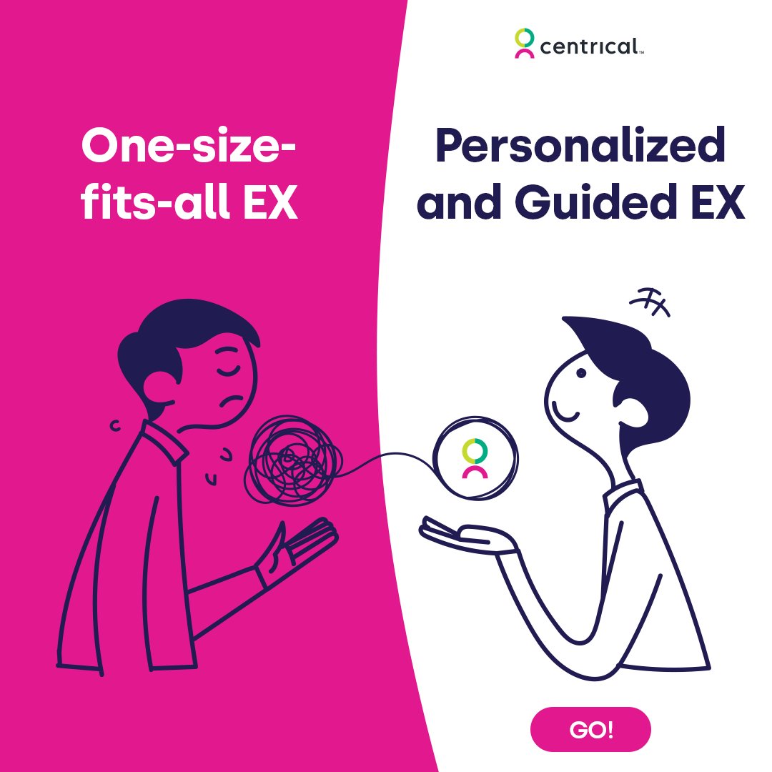 centrical's tweet photo. 👩‍💻The employee experience isn’t one-size-fits-all.  

🎯 Offer a personalized, guided #EX for better #CX. 

Learn more ➡️ https://t.co/tfKWEZJLfv

#contactcenters #BPOs #performanceexperience #employeeretention https://t.co/N2fMYIEHMf