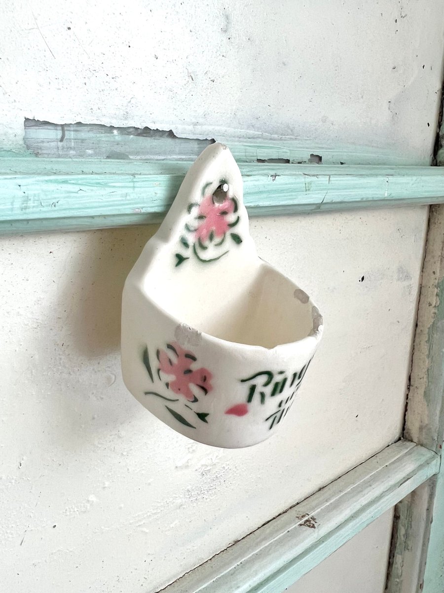 Ring Dish, Vintage Rings and Things Trinket Dish, Vintage Decor, Gift, Floral Decor, Shabby Chic, Pink Roses, Gift for Mom, Gift for Her #TrinketDish #JewelryDish