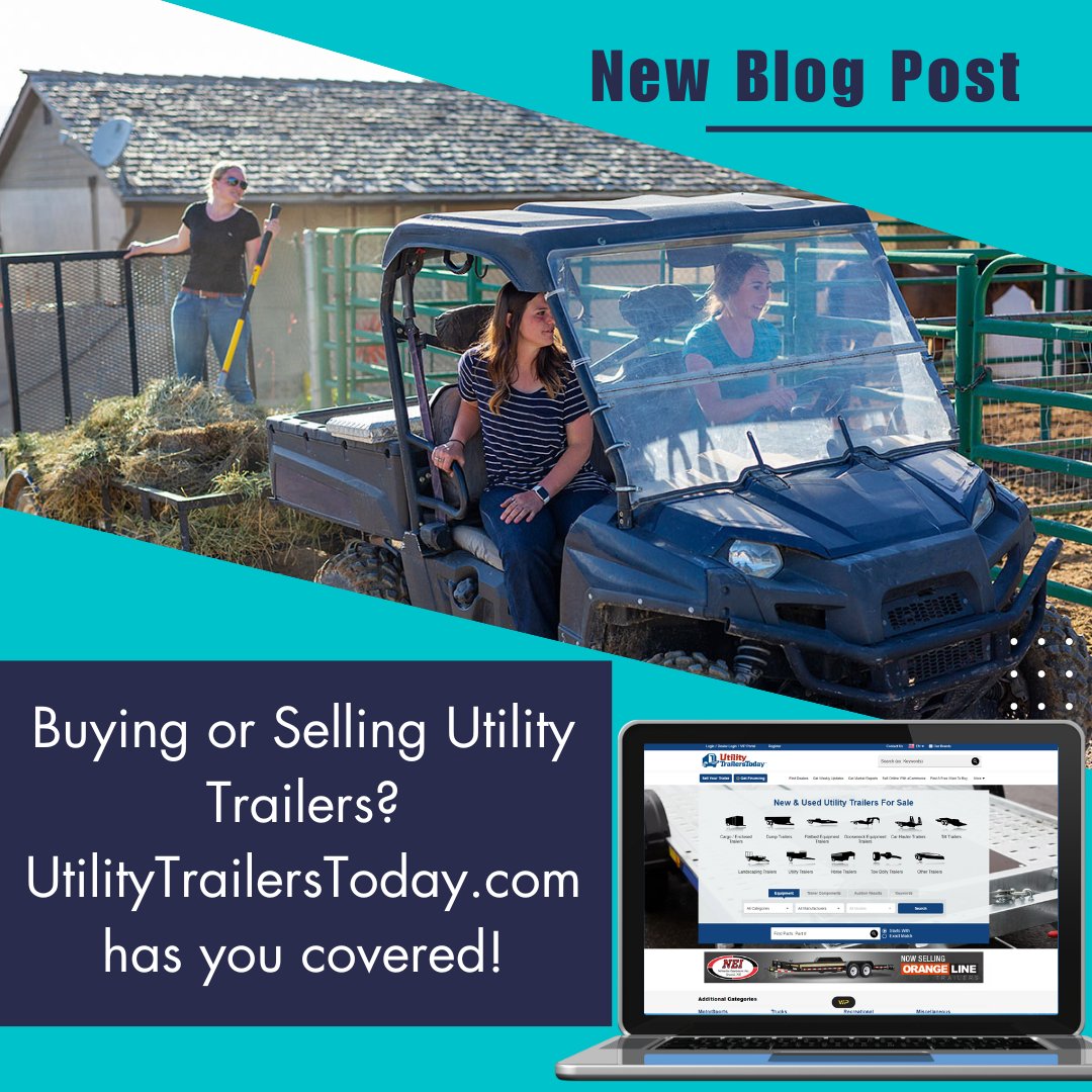 📢New Blog Post Alert!📢

Whether you are looking to buy or sell, UtilityTrailersToday.com is your one-stop shop for all things trailers!

🔗Read the full blog post here: ow.ly/2caK50Pv6SG

#Trailers #UtilityTrailers #EquineMarket #UtilityTrailersToday