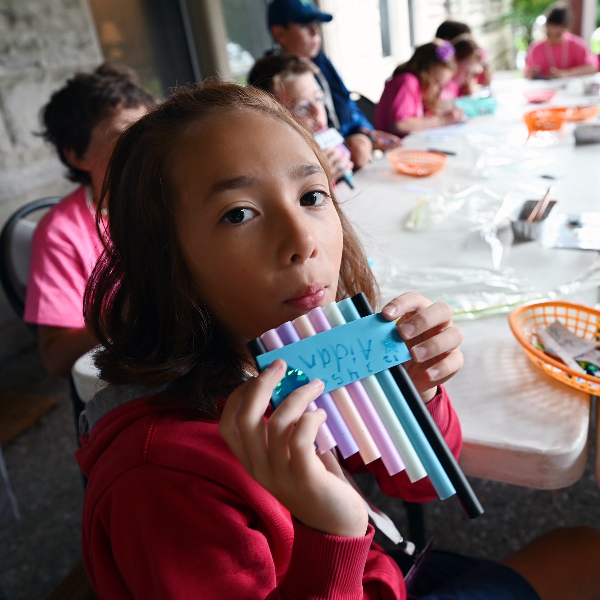 AsburyFirst's tweet photo. Day 2 of VBS: Make a Joyful Noise! The organ was the instrument of the day, and the children got to take a turn playing the Austin Organ in our sanctuary. They also learned how sound travels and made pan flutes and harmonicas. #makeajoyfulnoise #asburyfirstvbs https://t.co/gWj6OQCDHZ