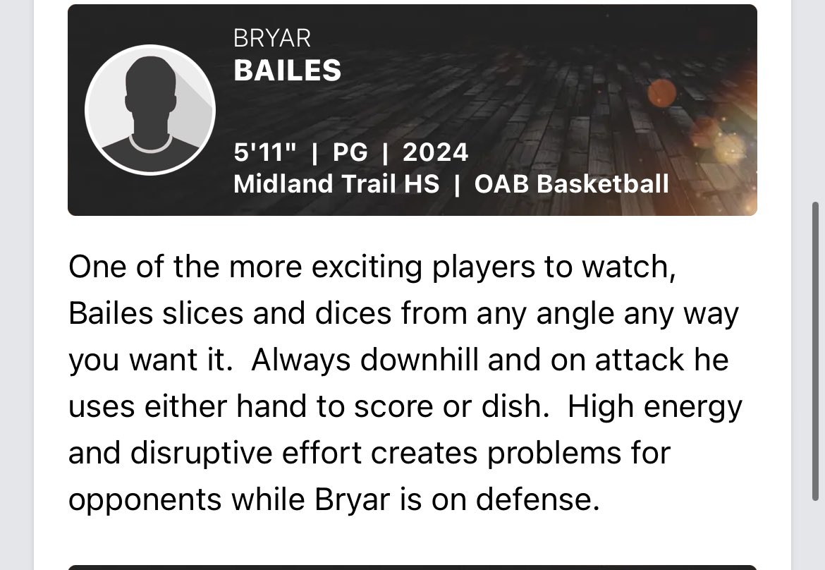Bryarbailes2's tweet photo. Thank you for the write up @PrepHoops_WV
@wvprepbb @WVBlueChipHoops @WVEliteExposure @Team304WV @oab_basketball https://t.co/01Wv1r0yl6