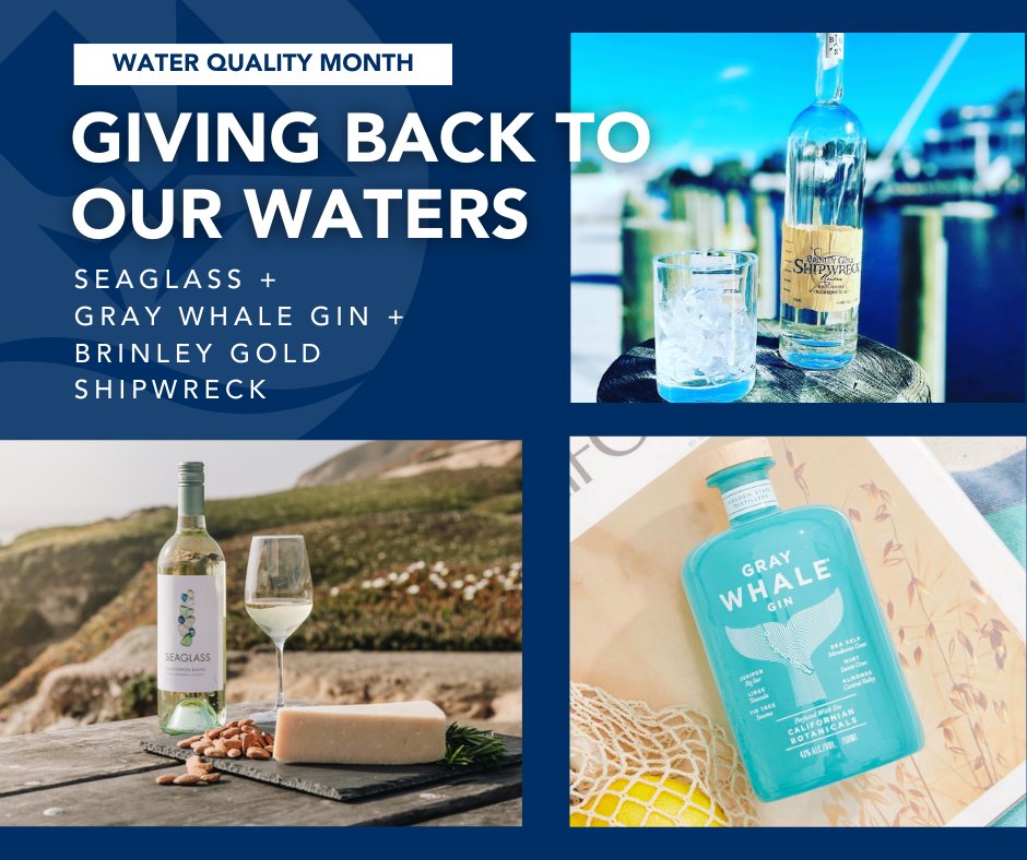 Cheers to <a href="/Seaglasswines/">SEAGLASS Wine Co.</a>, <a href="/GrayWhaleGin/">Gray Whale Gin</a>, and <a href="/BrinleyGold/">brinleygoldrum</a> Shipwreck Rum for making a splash in water cleanup efforts during water quality month and beyond! 💦

#waterqualitymonth #watercleanup #watermonth #givingback