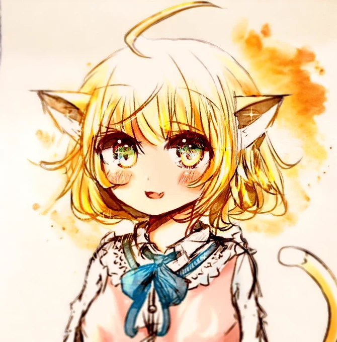 参考イラストです #自分の絵柄の特徴あげてもらってそれを全部封印した絵を描く