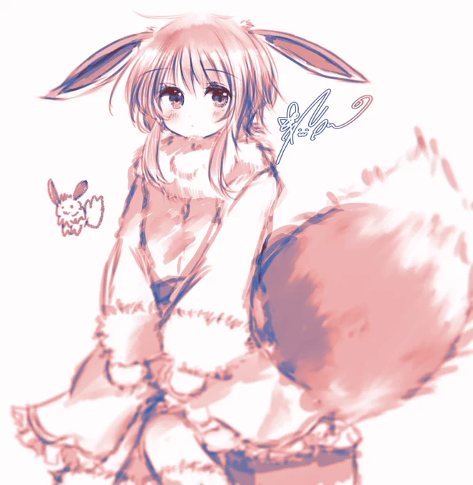 参考イラストです #自分の絵柄の特徴あげてもらってそれを全部封印した絵を描く