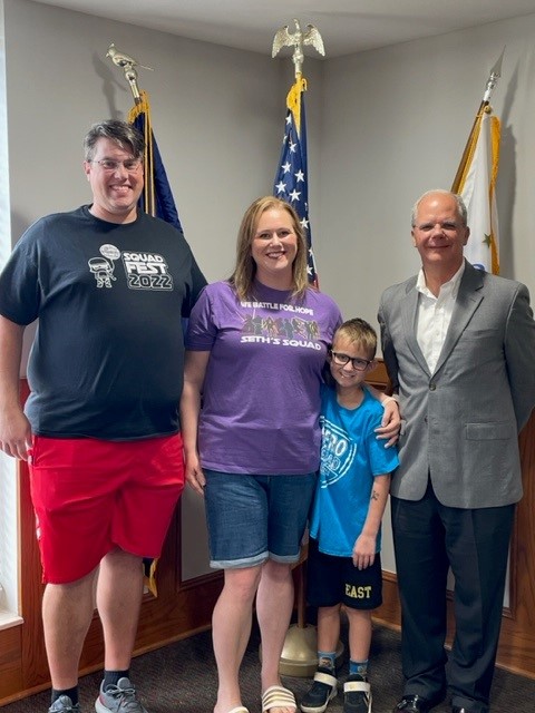RepGuthrie's tweet photo. As Health Subcommittee Chair, I’m committed to leading the fight against cancer. Yesterday, I met with representatives from the KY Alliance for Childhood Cancer and the KY Pancreatic Cancer Network to discuss what we’ve been doing in my subcommittee to support their efforts. https://t.co/cny7HqPxll