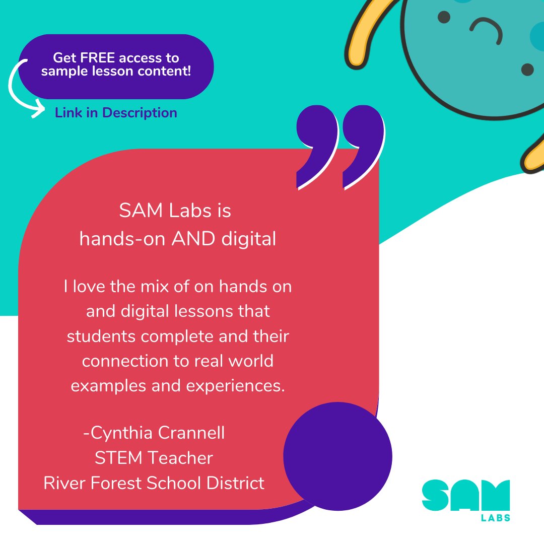 SAMLabs's tweet photo. See our content for yourself Here: https://t.co/2D2Mqusb9M
#EduTwitter #TeacherTwitter #Innovation #STEAM #STEM #Coding #CodingForKids #STEMForKids #CSForAll #EdTech #k12 #k12Education #Makers #EducationMatters #bringingsciencetolife #steamlearning https://t.co/sxW0cLBanX