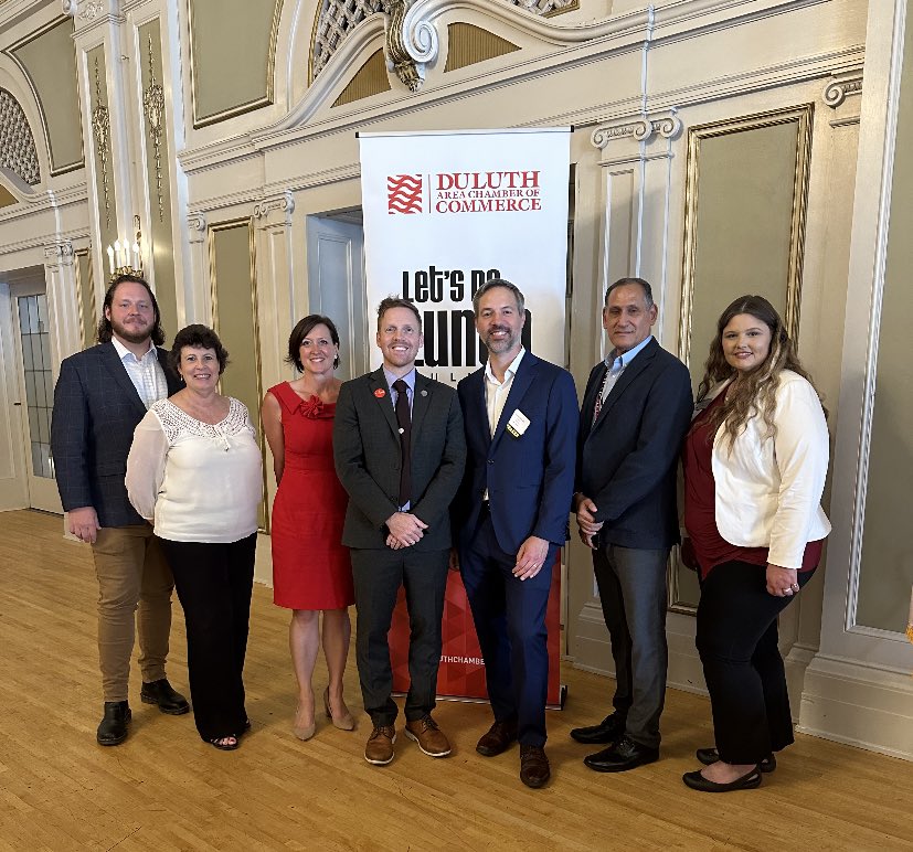 DuluthChamber's tweet photo. Thank you @mndeed commissioner @mdvarilek for speaking at the @DuluthChamber’s Let’s Do Lunch. Excellent presentation! Thank you to the 100+ community and business leaders who joined us on this beautiful summer day in Duluth! #DuluthChamber #MNDEED #Partnerships #LetsDoLunch https://t.co/ST69kFTA71