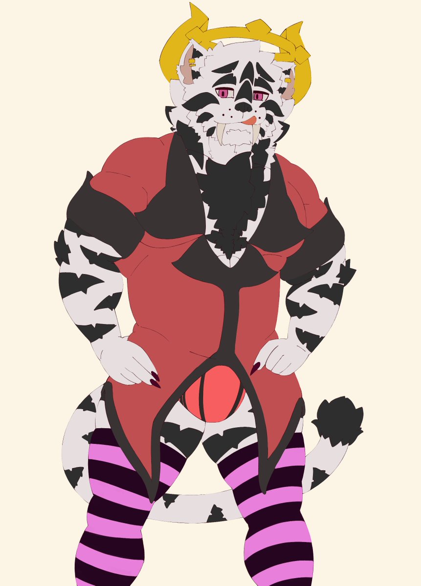 Harri got some thigh highs, does that make him an e-boy now ehehe #furry #kemonomimi