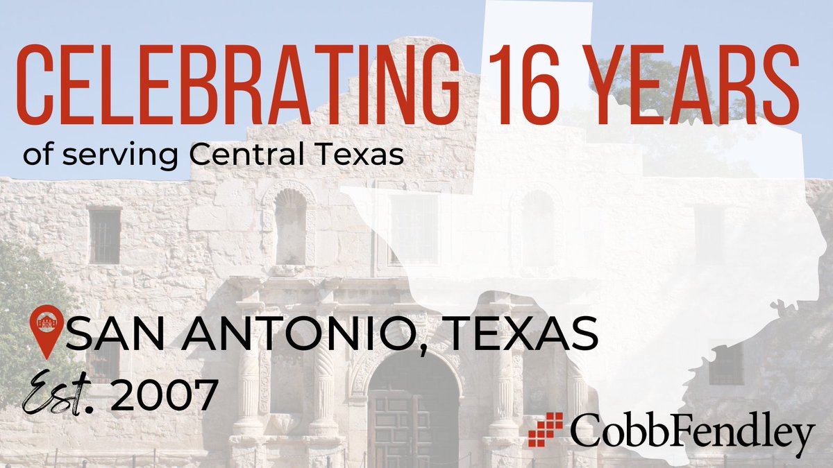 cobbfendley's tweet image. CobbFendley's San Antonio office is celebrating its 16th anniversary #aroundtheBlock! We opened our San Antonio, Texas office in 2007 to better serve our local clients and expand our reach in Central Texas.