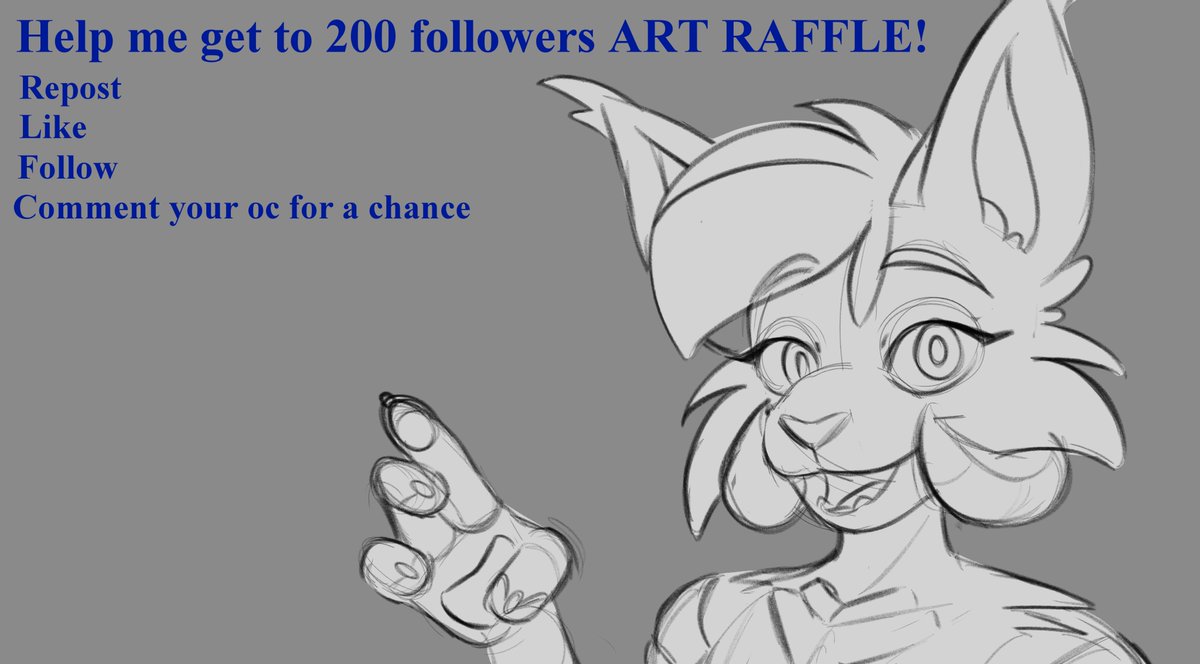 ceadarkness's tweet photo. Currently sitting at 150. If I can get to 200 followers I will give away 2 full body flat coloured pieces of your oc!
Rules:
Retweet
Like 
Follow
Then finally comment your oc you'd like me to draw

#furry #furryartwork #furrycommunity #oc #digitalart #ArtistOnTwitter #Anthro https://t.co/k09dqcTsie