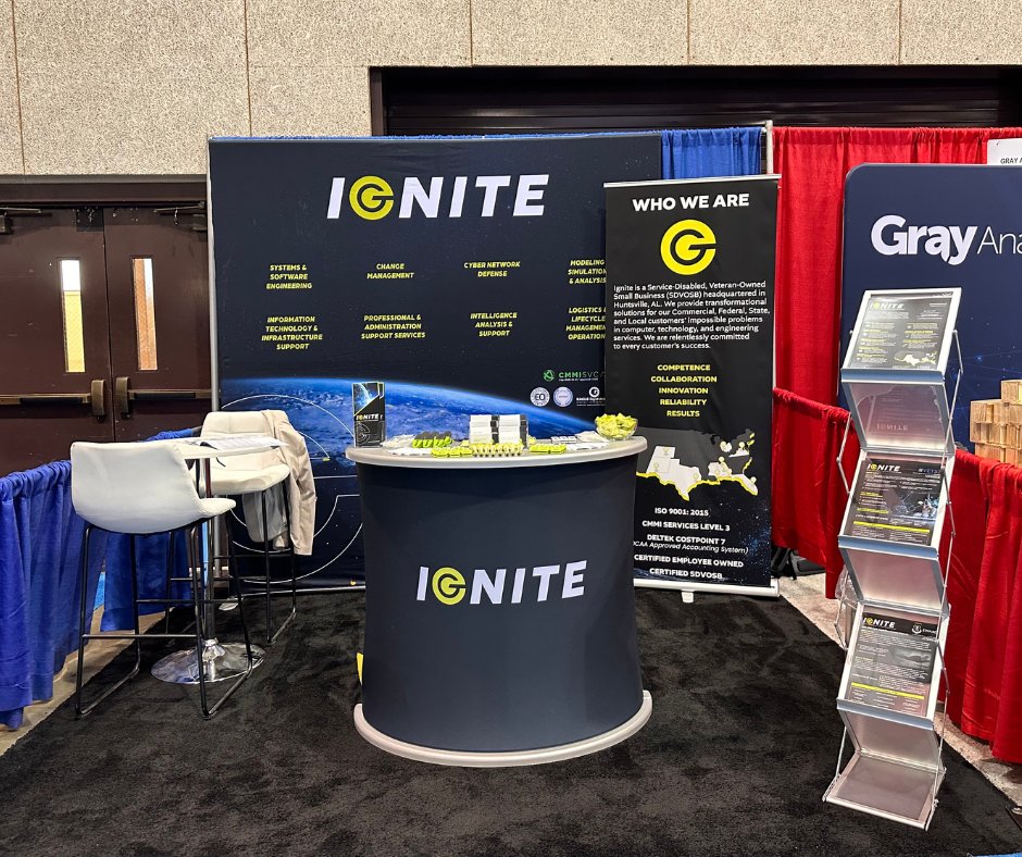ignite_now's tweet photo. It’s day 1 of the Space and Missile Defense (SMD) Symposium and what better to start it off than a visit with Congressman Dale Strong! Thank you for stopping by our booth to chat with our team. If you want to learn more about our capabilities and services, visit booth #32! #SMD https://t.co/HiZ9YkvQza