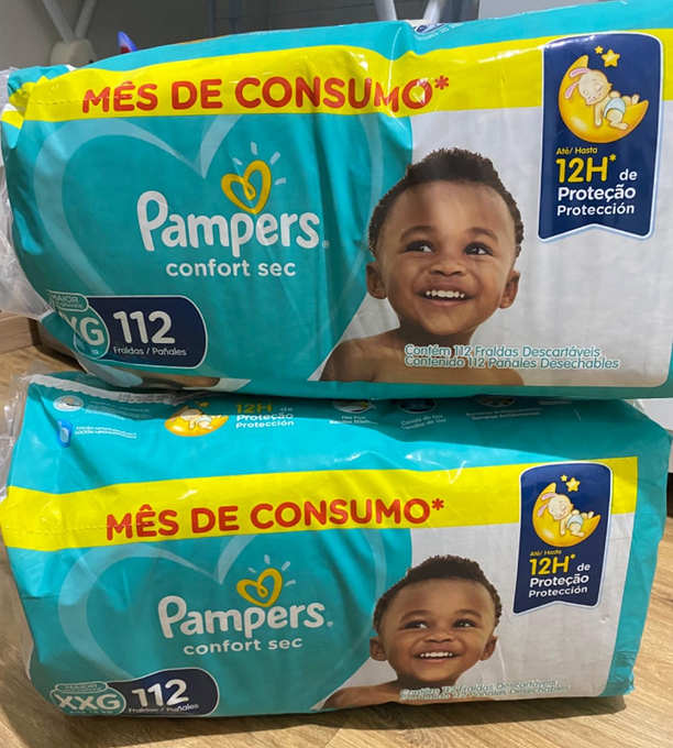 Fraldas Pampers Confort Sec XXG 112 Unidades, Pampers