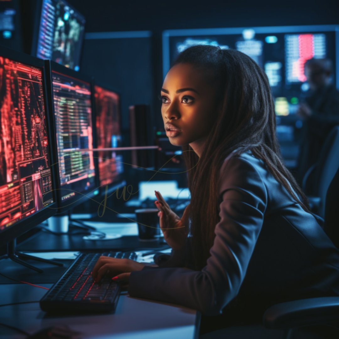 JennWalker007's tweet photo. Created #CyberSistas collection to motivate more women &amp; minorities to pursue cybersecurity careers. AI-generated images depict diversity in tech. Aim is to increase representation &amp; inclusion. #share #blackAI https://t.co/XdzGan8rOf