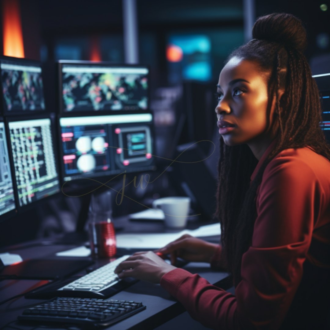 JennWalker007's tweet photo. Created #CyberSistas collection to motivate more women &amp; minorities to pursue cybersecurity careers. AI-generated images depict diversity in tech. Aim is to increase representation &amp; inclusion. #share #blackAI https://t.co/XdzGan8rOf