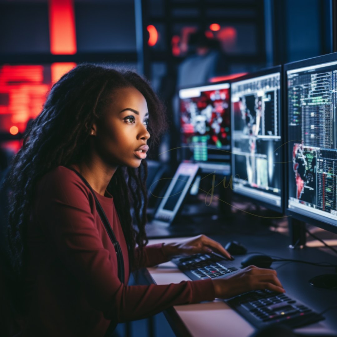 JennWalker007's tweet photo. Created #CyberSistas collection to motivate more women &amp; minorities to pursue cybersecurity careers. AI-generated images depict diversity in tech. Aim is to increase representation &amp; inclusion. #share #blackAI https://t.co/XdzGan8rOf