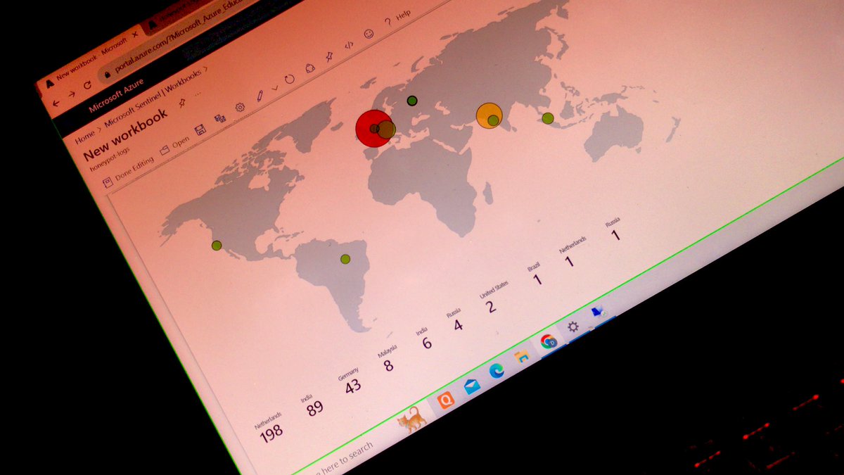 Dilpreetkoh's tweet photo. Working on this cybersecurity project and you all can see here I am being attack by these countries. Super cool stuff.
#bruteforce #SIEM #sentinel #mircosoftazure https://t.co/0ruM7ZpShY