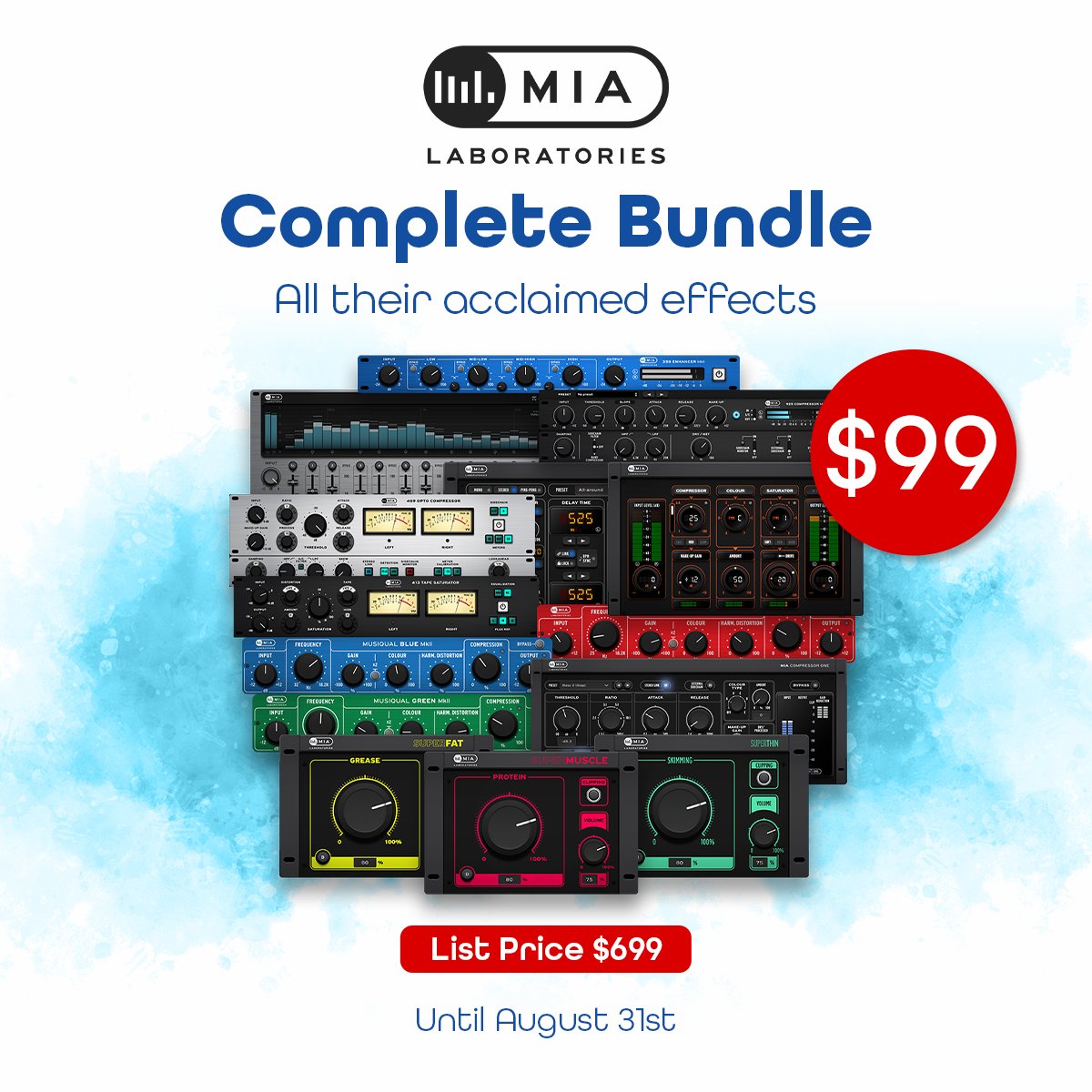 dontcrack's tweet image. MIA Laboratories Honour the Analog heritage, Get All Their Products now for ONLY $99 🎉
buff.ly/3pQJwA6 
#MiaLaboratories #CompleteBundle #Analogplugin