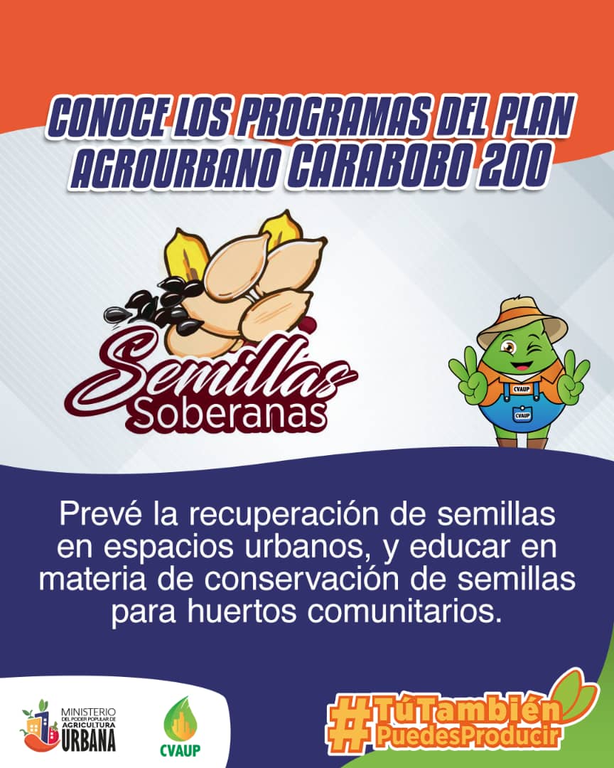 #NotiCVAUP El Programa Semillas Soberanas te ofrece la oportunidad de participar en la Agricultura Urbana. ¡Tú También Puedes Producir! #VozDeVenezuelaEnBrasil