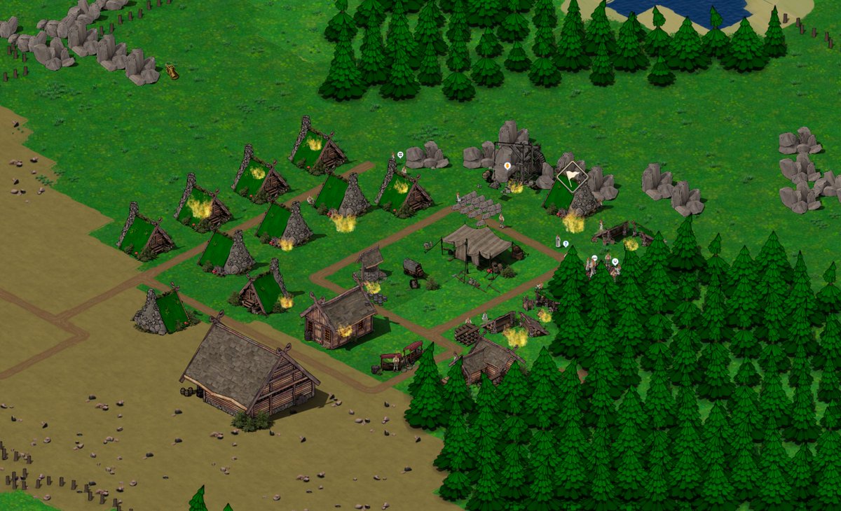 FolklandsGame's tweet photo. Trying to improve the pathfinding and I have once again set the entire settlement on fire 🔥😅

#gamedev #indiegame #indiegaming #pcgaming #IndieGameDev #gamedeveloper #gamedevelopment https://t.co/V1I6O6LtX7