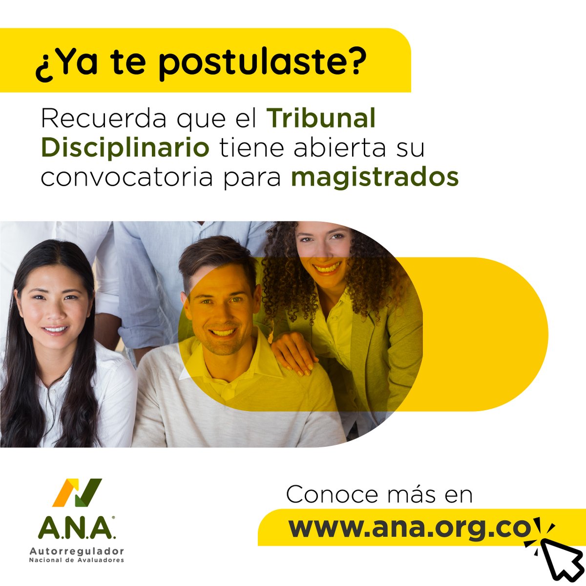 avaluadoresANA's tweet photo. Hasta el 1 de septiembre del 2023 a las 05:00 p.m. están abiertas las postulaciones para conformar el Tribunal Disciplinario de la A.N.A.
📌Postúlate a magistrado y ayúdanos a ejercer la función disciplinaria del sector valuatorio en 💻https://t.co/0TafBDja1P
✍️🙋♀️🧑💻
#avaluos https://t.co/ChhKBQDtKm