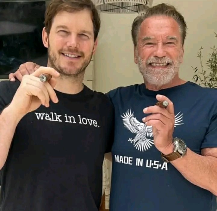 Hugoo_editor's tweet photo. 🚨CURIOSIDADE🚨

Chris Pratt é casado com a Katherine Schwarzenegger, ou seja, o sogro dele é Exterminador do Futuro.

Pode não ser novidade pra uma grande maioria e eu já sei disso há um bom tempo, mas sempre me surpreendo quando lembro disso. https://t.co/X6w6usPME8