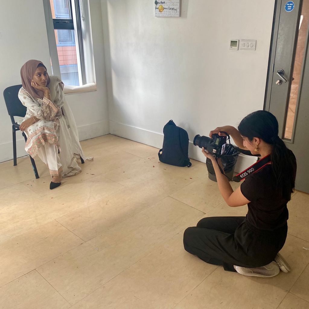 📸 Iqra in action ✨⁠
⁠
Iqra in her element, capturing her project #Unseen for our next #Exhibition #HiddenNarratives🌟 ⁠
⁠
Join us to see Unseen & 5 other Hidden Narrative stories from 10th August 🗓️🌈 ⁠
⁠
 #Photography # #SouthAsianArtists #VisualStory #MCREvent