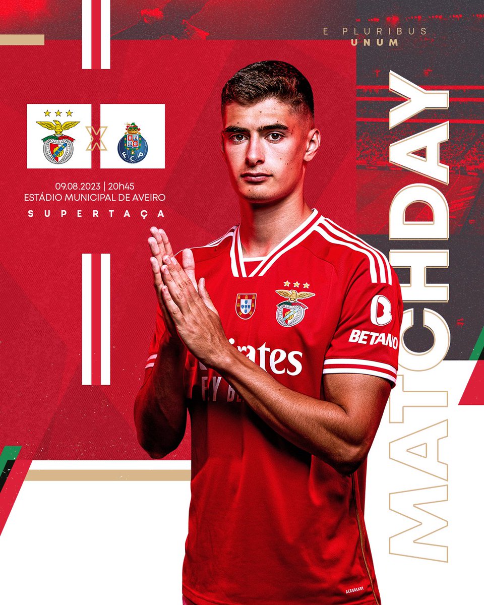 𝗠𝗔𝗧𝗖𝗛𝗗𝗔𝗬! 🤩

⚽ SL Benfica vs. FC Porto
🕗 20:45
🏟 Estádio Municipal de Aveiro
📺 RTP 1  

#Supertaça #SLBFCP