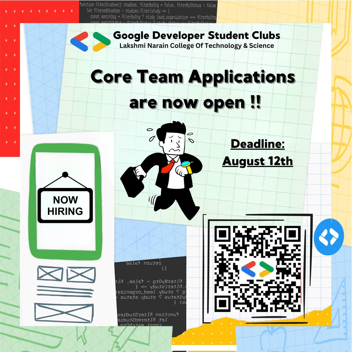 GLncts's tweet photo. Are you ready to take your passion for tech to the next level? 🌈🔥

We're thrilled to announce that the recruitment for our GDSC Core Team is now open! 

This is your chance to be part of the engine that powers our tech community. https://t.co/mvJbxpOPpp