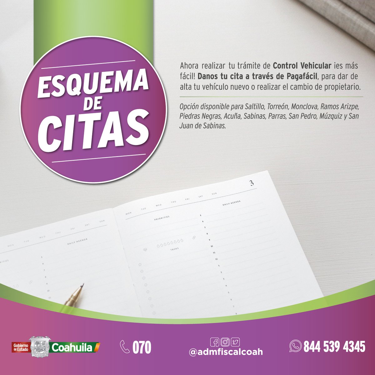 admfiscalcoah's tweet photo. Encuéntranos en https://t.co/lKrpDGiy1E ¡Estamos disponibles las 24 horas! 

Contamos además con Asesoría Fiscal llamando al 070, o bien envía un mensaje de WhatsApp al 8445394345

Con contribuyentes Cumplidos
#FuerteCoahuilaEs https://t.co/o7JC3CapLS