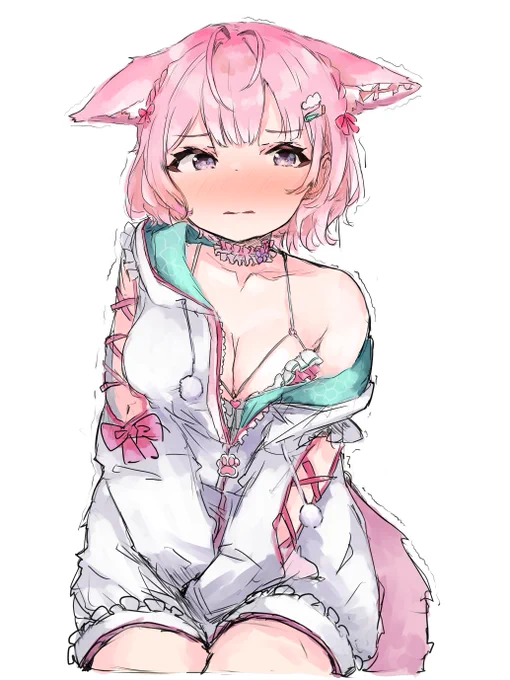 がまん  #こよりすけっち