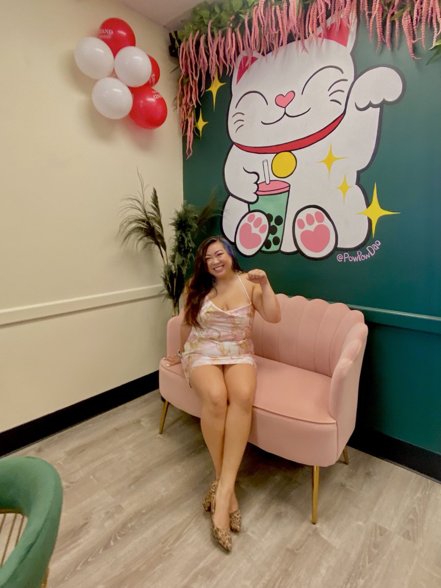 powpowdao's tweet photo. Today is the day my life transitions into the next chapter: the business woman. I’ve always wanted to have a safe space for a community to retreat to and this hits the sweet spot. It’s official, cats! JADE TEA IS OFFICIALLY OPEN FOR YOUR PATRONAGE 🥳 https://t.co/HqIKm91H0d