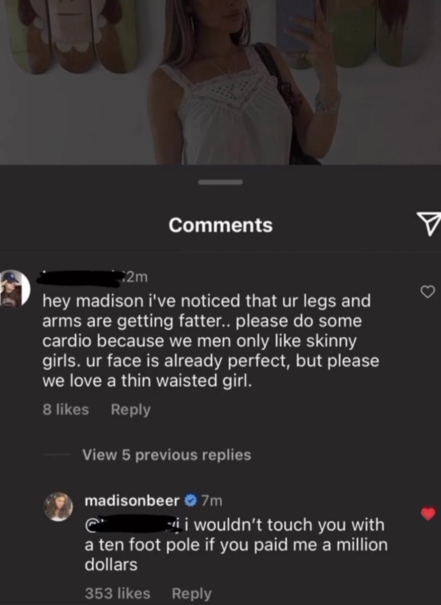 RightWingCope's tweet image. This misogynistic Instagram commenter saga is amazing