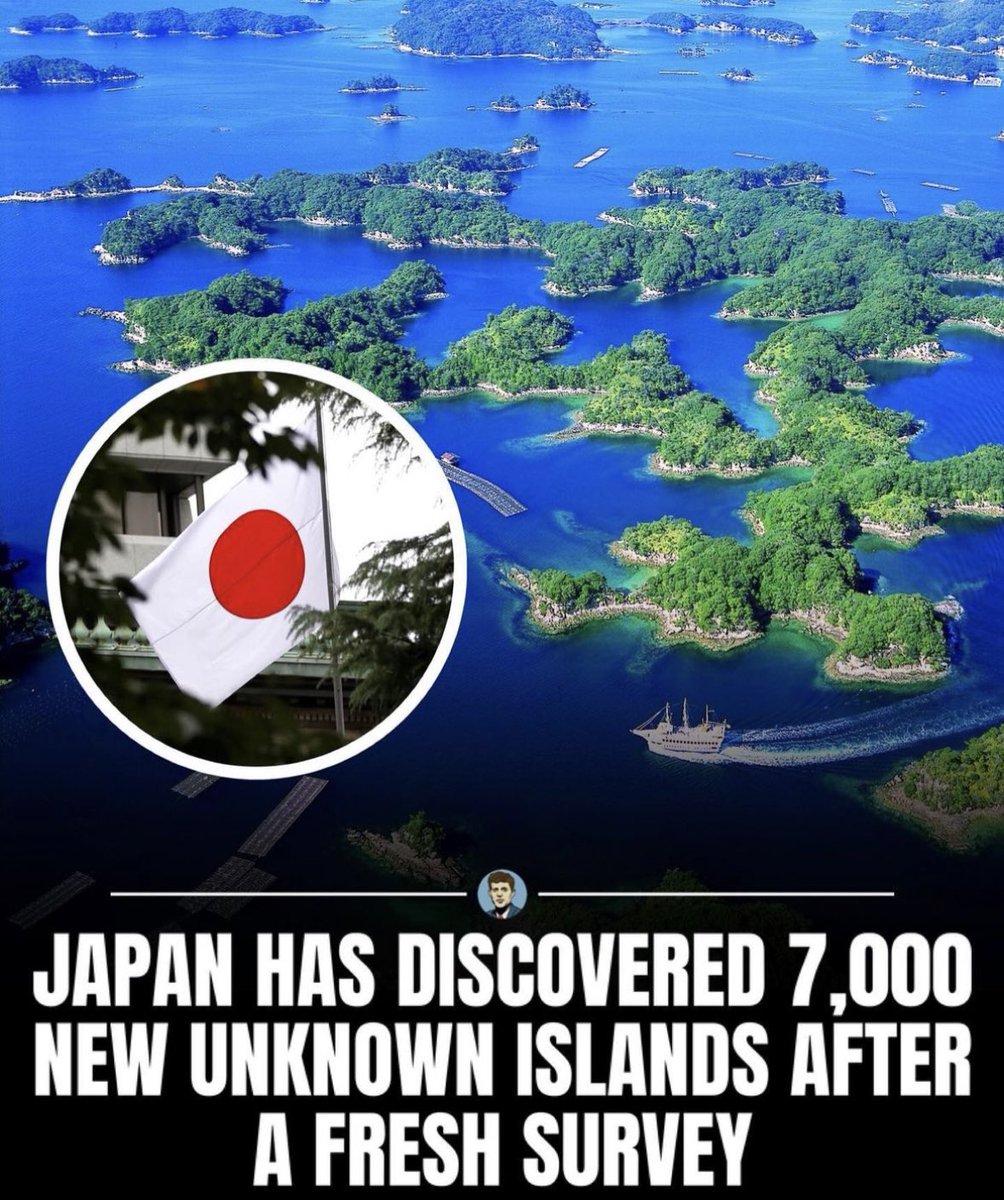 FactsNewsPosts's tweet image. #Japan has recourited its islands - and discovered it has 7,000 more than it previously thought 🇯🇵 🏝️ 

Credits : Insta insidehistory