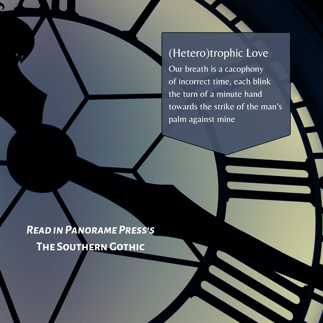 Craving some sweltering poetry and fiction? Check out The Southern Gothic by <a href="/panoramepress/">Panorame Press</a>!

This poem is a favorite of mine. It predates AABFF, but captures the sticky humidity  and soft character. 

balaflannan.wixsite.com/panorame-press