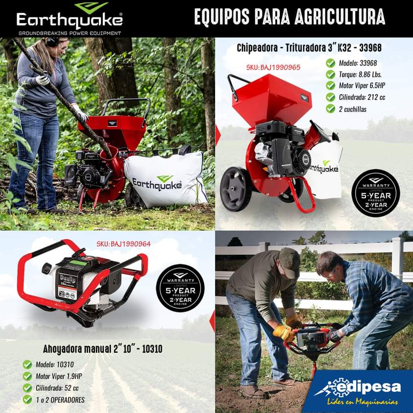 edipesaperu's tweet photo. 🪵📣¡¡EQUIPOS AGRÍCOLAS #EARTQUAKE!!📣🚜
Haga sus tareas de campo más fácil con productos Earthquake. 
Ahoyadoras, Motocultores y Chipeadoras, ¡Consulte ahora!
Una marca Ardisam. Consulte nuestros precios 👇
✅ Escríbenos al Whatsapp: 981 941 710 / https://t.co/tJAXaF4oAj