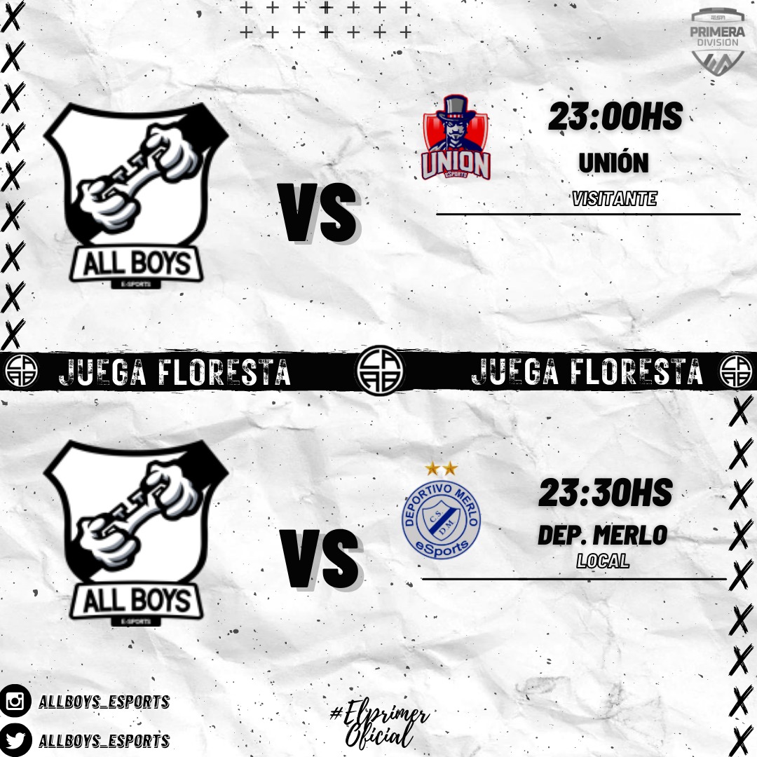 AllBoys_eSports's tweet photo. #IESA | #FIFA23 | #PS4

Otra vez en Primera van a ver a Papá ⚪️⚫️🎺🥁🎶

Arranca la última temporada en la Super liga de @IESAFIFAar  en Fifa 23, a continuación te dejamos el rival de esta noche.

⚽️23:00 HS🆚️ @CaueSports

⚽️23:30 HS🆚️@CSDMerloeSports

#ElPrimerOficial🏳🏴🏳 https://t.co/osqEb6uW5I