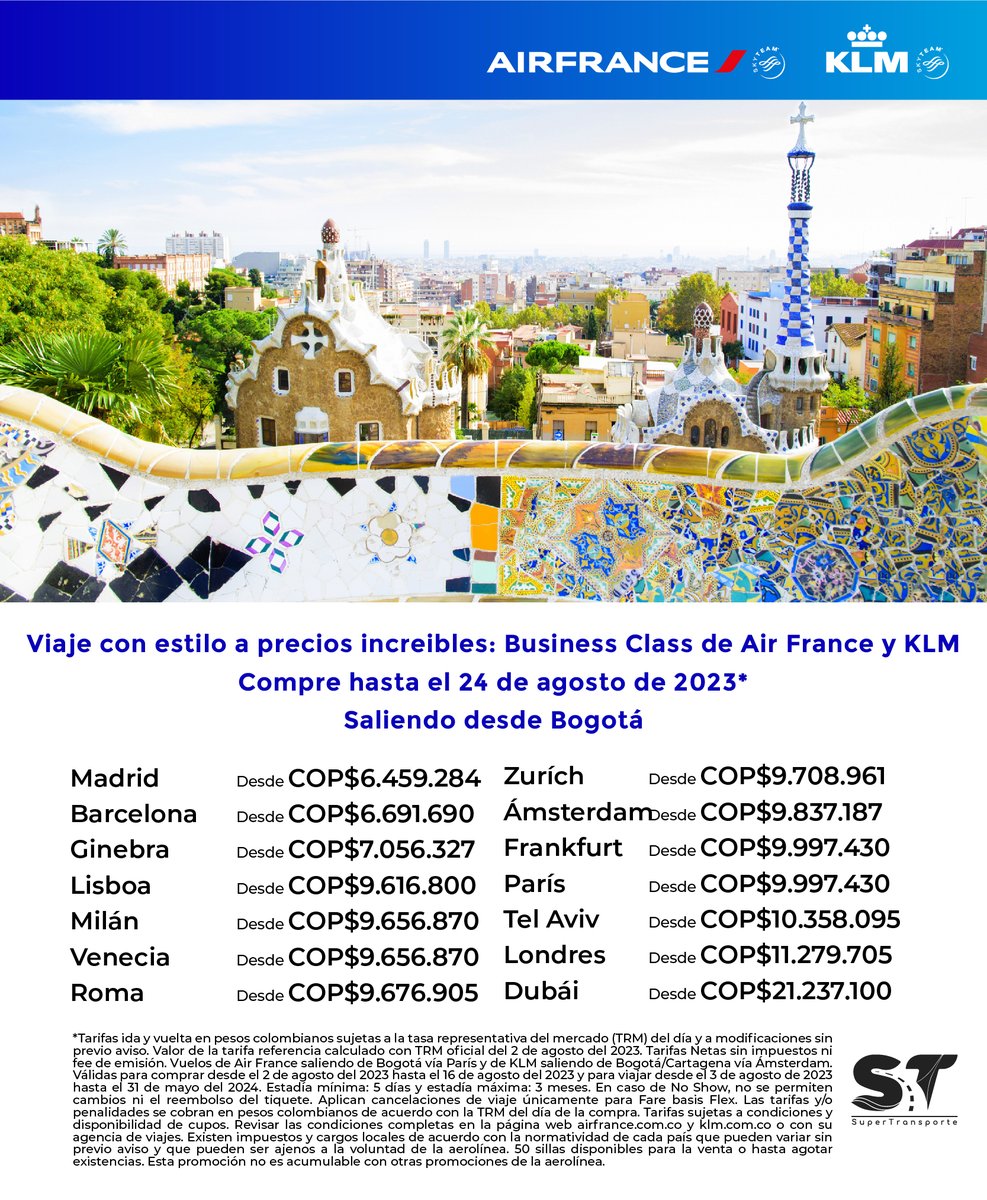 CCI France Colombia (@ccifc) on Twitter photo 🇨🇴 ¿Ganas de viajar este mes de agosto?
<a href="/airfrance/">Air France</a> te presenta sus nuevas tarifas especiales, que te permitirán disfrutar de la clase ejecutiva a precios increíbles 🛬
¡Aprovéchalos! 🔗 france-colombia.com/es/noticias/n/… 🇨🇴 ¿Ganas de viajar este mes de agosto?
<a href="/airfrance/">Air France</a> te presenta sus nuevas tarifas especiales, que te permitirán disfrutar de la clase ejecutiva a precios increíbles 🛬
¡Aprovéchalos! 🔗 france-colombia.com/es/noticias/n/…