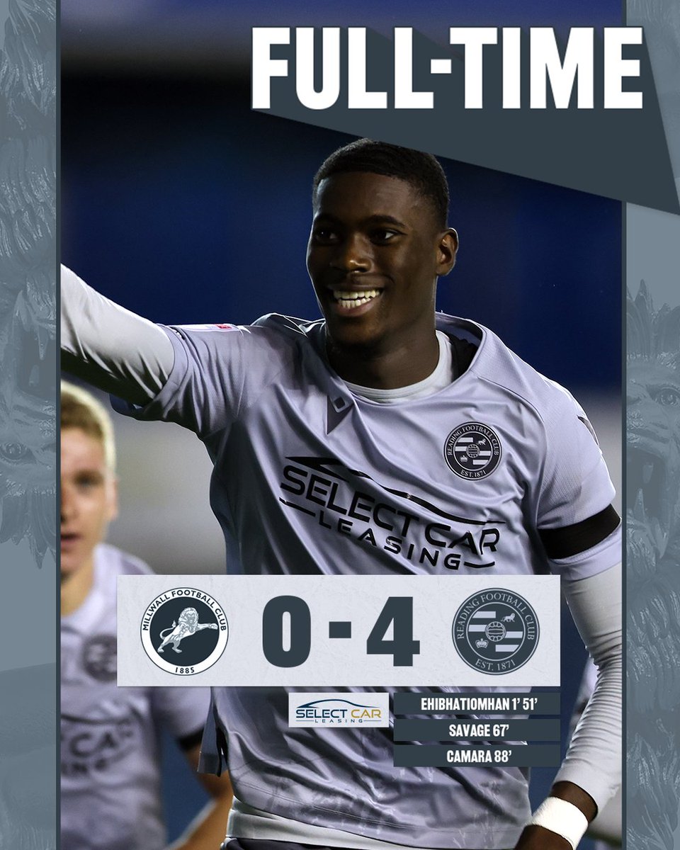 𝐅𝐔𝐋𝐋 𝐓𝐈𝐌𝐄 | Millwall 0-4 Reading

21 years, 2 months, 15 days.

The average age of the XI that just beat an experienced Millwall team 4-0 at the Den. Fearless.

#MILREA | 0-4