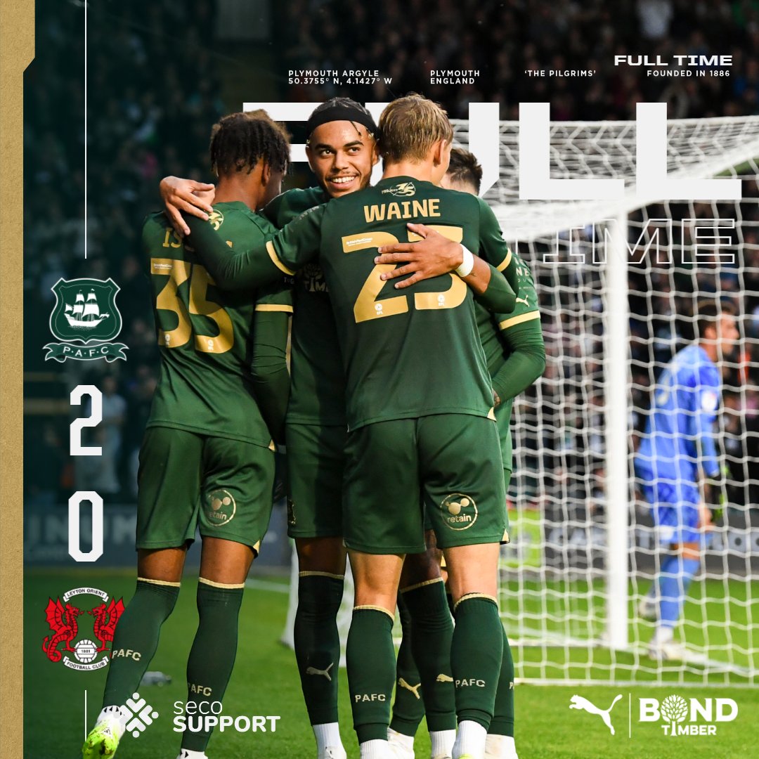 Plymouth Argyle FC (@argyle) on Twitter photo ⏰ Full-time at Home Park
🚄 Waine Train 2
🚂 Orient Express 0
#pafc | In partnership with <a href="/secosupport/">Seco Support</a> ⏰ Full-time at Home Park
🚄 Waine Train 2
🚂 Orient Express 0
#pafc | In partnership with <a href="/secosupport/">Seco Support</a>