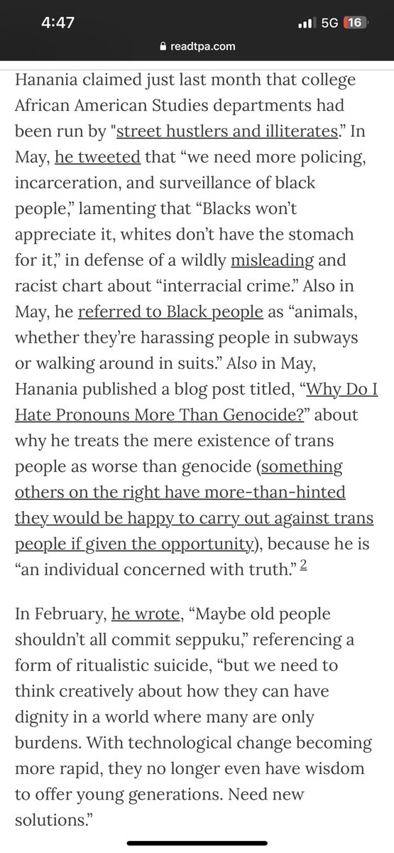 letsgomathias's tweet photo. All the stuff Richard Hanania has written recently under his own name, from @ParkerMolloy https://t.co/R3GbaOn039 https://t.co/l5rcPWZHFn