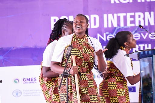 TheRCTI_RCMRD's tweet photo. Drama club students  in high spirit as they captivate the audience during the official opening of the 7th RCMRD International Conference #RIC2023 at @RCMRD_ https://t.co/07fwQAsIdV