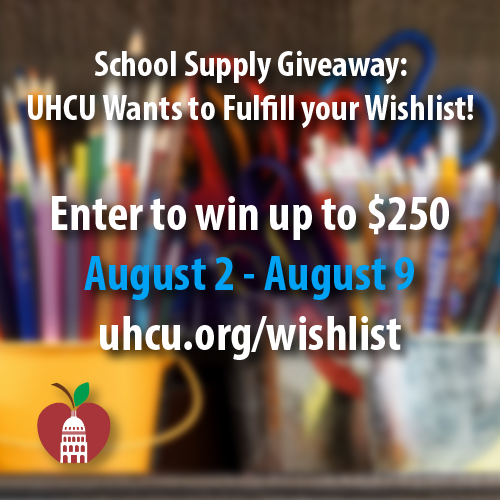WeAreAISD's tweet photo. Hey #AustinISD Teachers! Win up to $250 in classroom supplies with United Heritage CU. 

1️⃣ Set up an Amazon wishlist. 
2️⃣Register:https://t.co/jurs2nDolp by Aug 9. 
3️⃣ 80 lucky winners!

Share &amp; Good Luck! 🌟 #UHCUSupportsTeachers #AISDjoy https://t.co/JwZgwyqW3Q