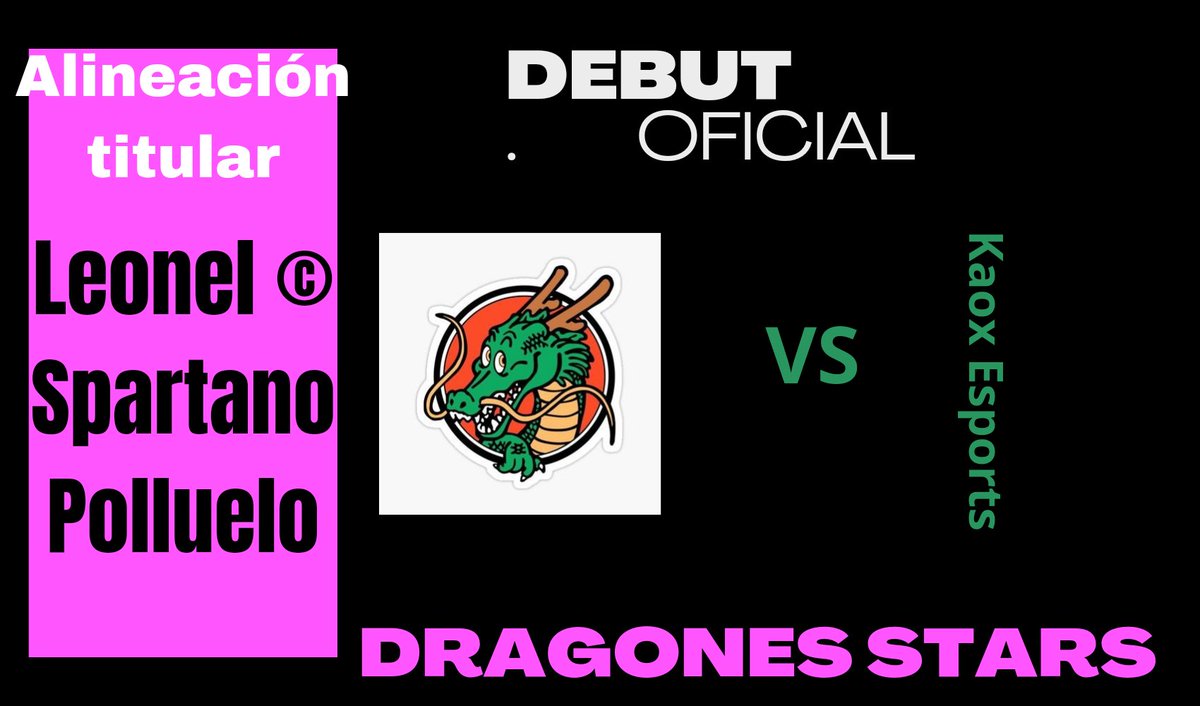 VAMOS HOY EQUIPO!!! 💚❤️
- Hoy es un día especial para el equipo, después de empezar y tirar la toalla volvimos con todo, hoy debutamos oficialmente como team competitivo, estamos muy ansiosos y con muchas ganas.

•🏆 Amistoso
•🆚 Kaox Esports
•⏰ 20:00hs mx
#GoDragones🤟