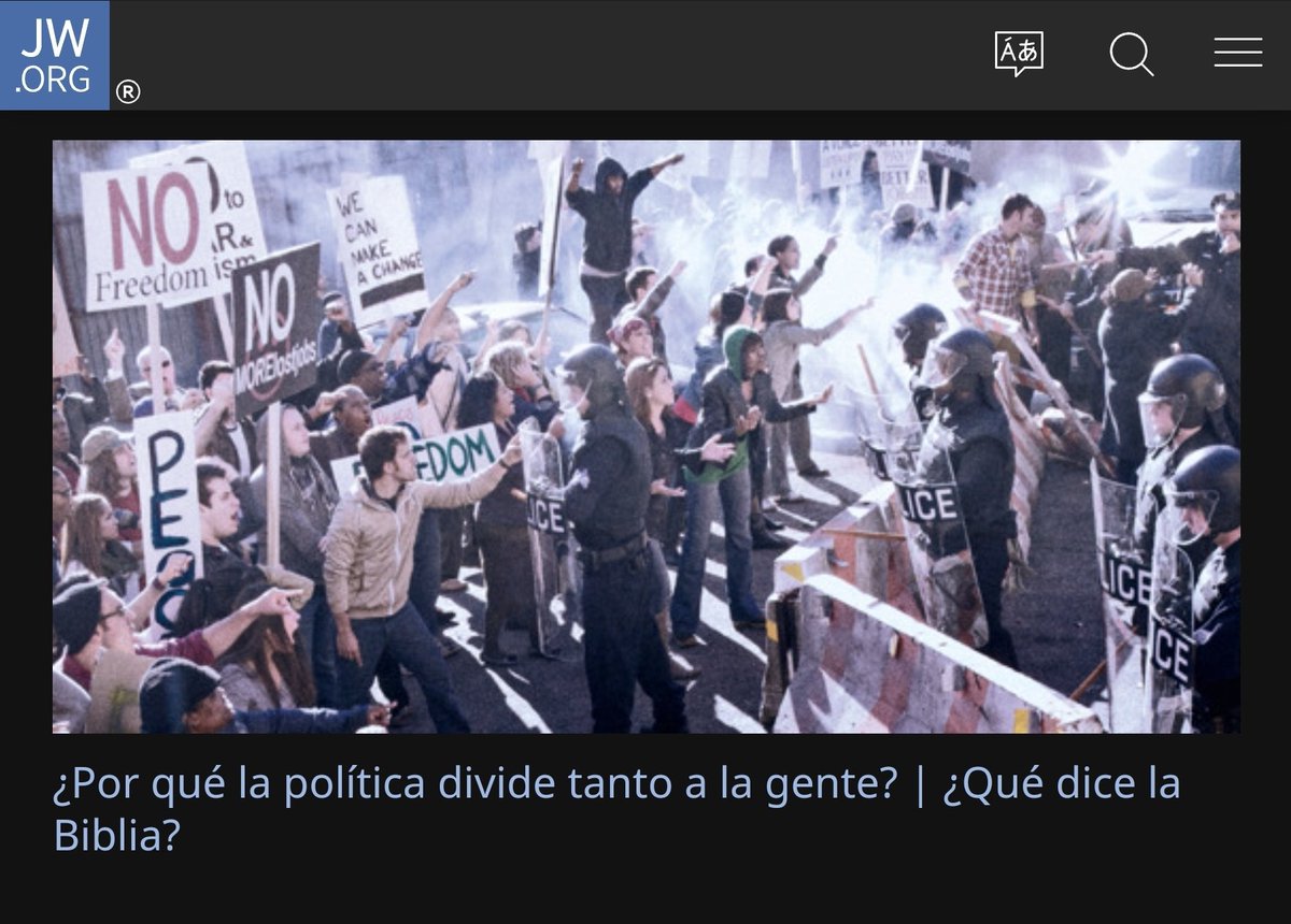 testigosdjehova's tweet photo. ¿Por qué la #Politica divide tanto a la gente? | ¿Qué dice la #Biblia? 
https://t.co/s8PMPKJKaA
#testigosdejehova https://t.co/eFsuc8pqoP