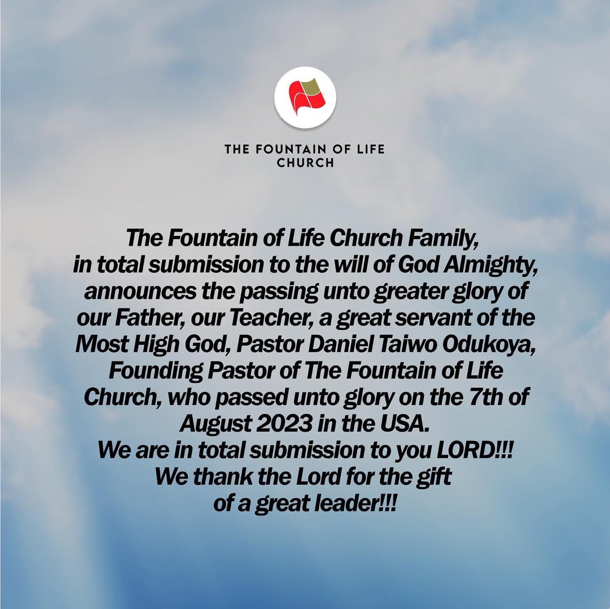 JOEUC's tweet photo. Pastor Taiwo Odukoya 😞

https://t.co/35wuW2d08m https://t.co/G3OxmhN26O