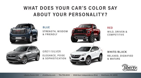 Hmmm....Interesting. Do you agree with this?
#car #myride #carcolors #personality #libertybuickgmc #charlottenc #matthewsnc
